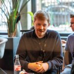 Teilnehmer beim Get-together am Vorabend